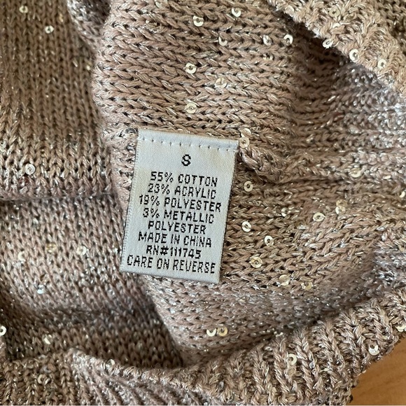 WD.NY Sequin Taupe Knit Sweater - Picture 9 of 10